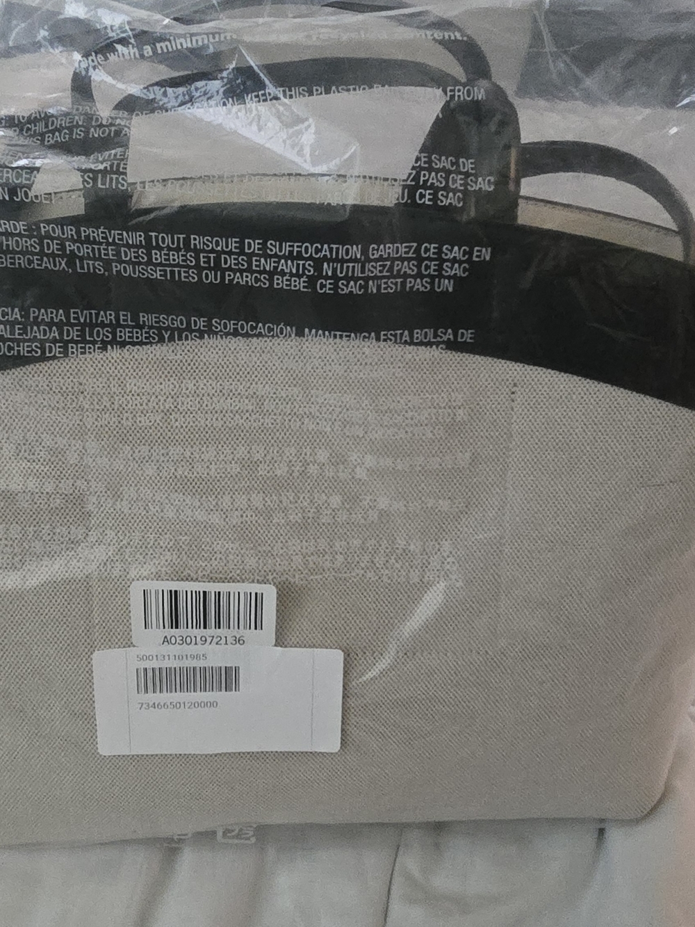 GAP Canvas Tote with Black Trim and Straps - Picture 3 of 3